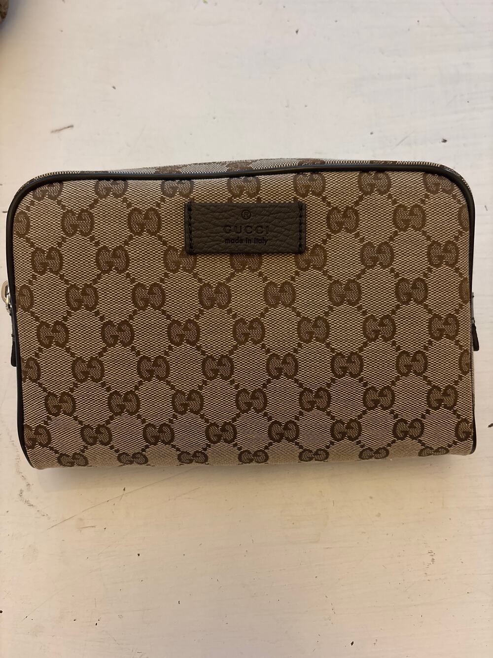 Gucci GG Canvas Belt Bag Waist Bag Fanny Pack Beige Brown 449174 NEW